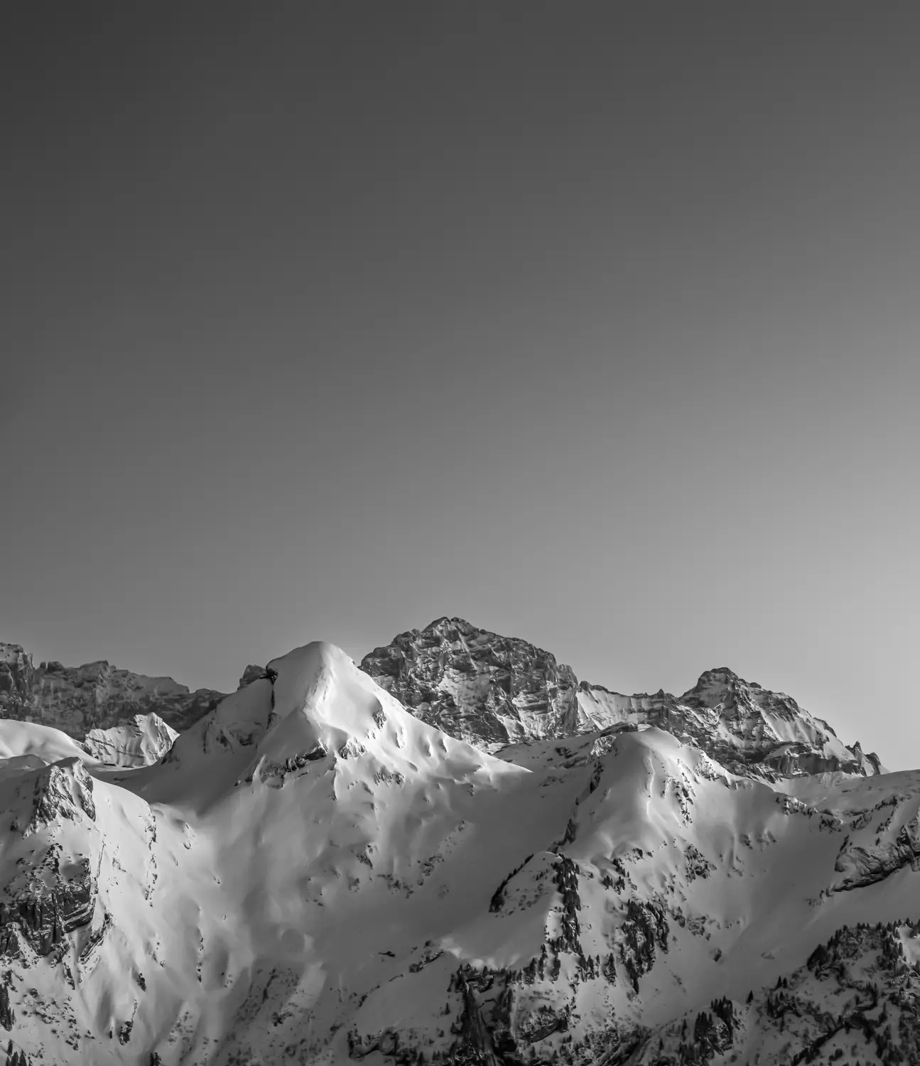 ilka mueller B W Switzerland Mountains