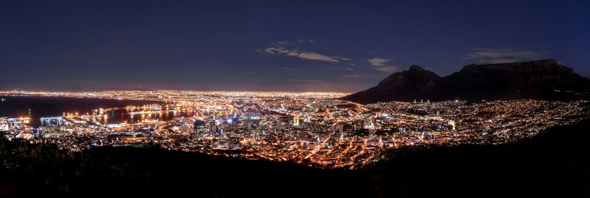 ilka mueller City Night Capetown Table Mountain